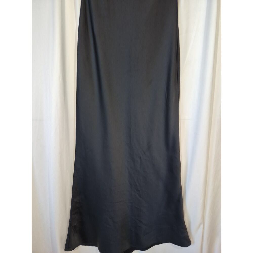 Abercombie & Fitch Open-Back Maxi Slip Dress Black XXSP - Picture 7 of 13